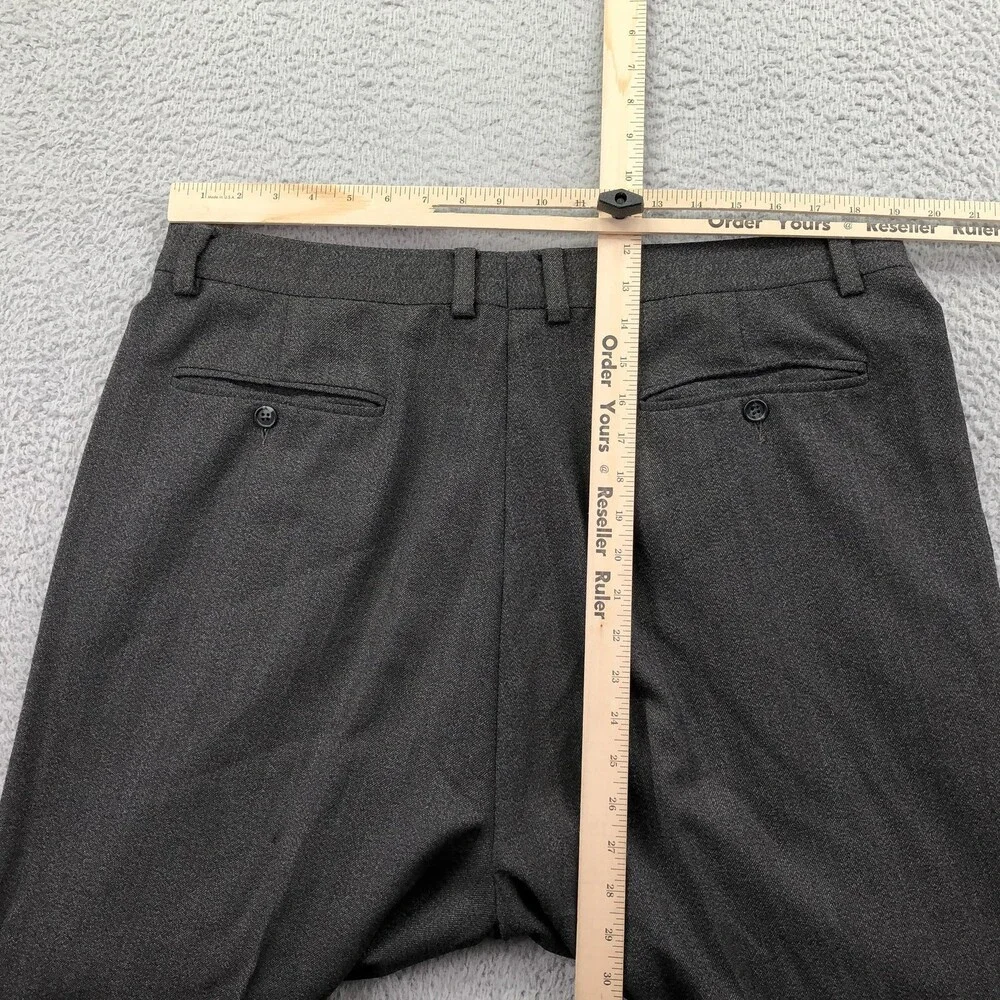 Vintage Banana Republic Pants Mens 40x30 Gray Wool Dress Pleated Cuffed Italy